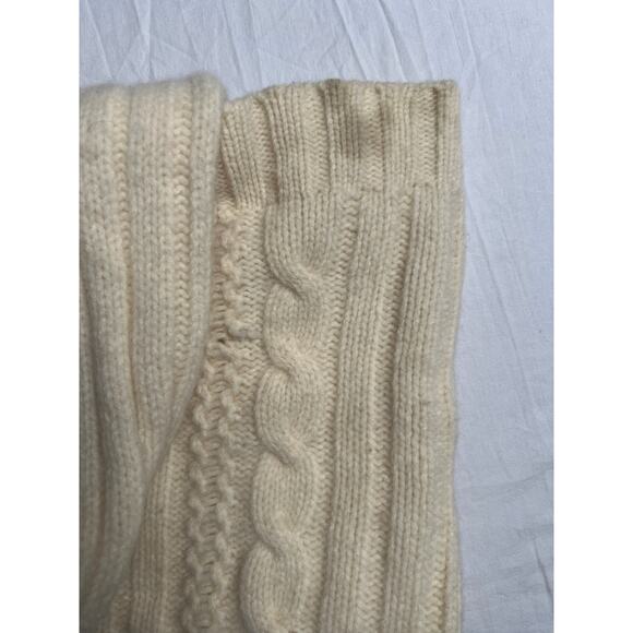 Vintage Banana Republic Hood Vest 100% Lambwool Medium Heavy Cable Knit Sweater - Picture 7 of 7